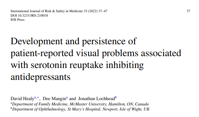 New Study: Antidepressants, Vision Problems, & VSS!
